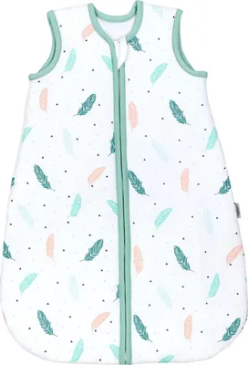 Produktbild von TupTam Schlafsack Baby – Wärmender Ganzjahresschlafsack 2.5 TOG, , Ärmellos, Farbe: Federn , Größe: 56-62