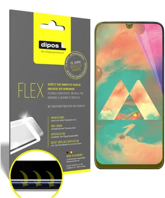 Produktbild von 3x Schutzfolie für Samsung Galaxy M30 Folie, 100% Displayabdeckung, dipos Flex