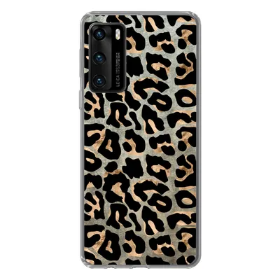 Produktbild von MuchoWow® Handyhülle Schutzhülle Hülle für Huawei P40 Tiermuster - Panther - Braun Silikon Softcase Handy Hülle - Handytasche