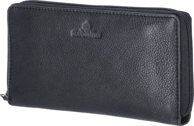 Produktbild von The Skandinavian Brand Damen Lederbörse Quer  schwarz