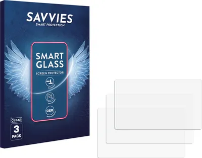 Produktbild von 3x Savvies Schutzglas Folie für Garmin zumo XT2 9H Panzer Schutzfolie Glas Displayschutz klar transparent