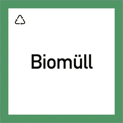 Produktbild von Dreifke® Wertstoffkennzeichnung "Biomüll", Folie, 300x300 mm