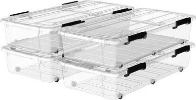 Immagine prodotto di Contenitore pieghevole in plastica trasparente da 50 litri