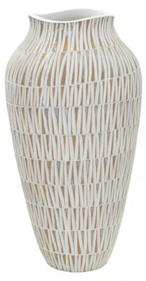 Zdjęcie produktu dla Wazon o Ferretti Stiky Gold, biały, 22x44 cm