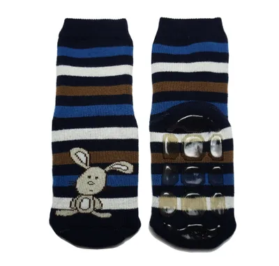 Produktbild von Kinder ABS-Socken aus Baumwolle Tommy der Hase Marine Größe 17-18