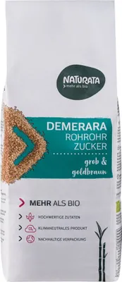 Obrázek produktu pro Surový třtinový cukr Demerara - hrubý a zlatohnědý 500g