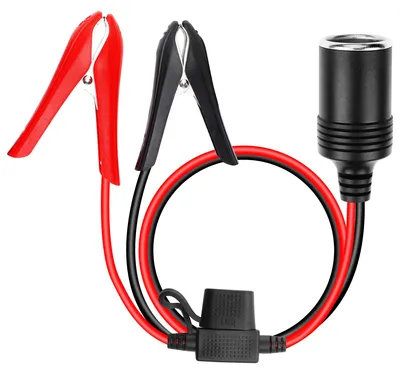 12V Krokodilklemmen-Verlängerungskabel 0,6m, 10A Sicherung, 18 AWG