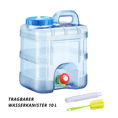 Produktbild von Wasserkanister 10 L – Tragbarer Trinkwasserbehälter mit Hahn für Camping & Outdoor