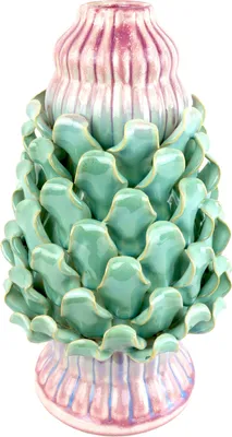 Produktbild von FURNARO Vasenobjekt Petaluna Keramik mint rosa Designvase 31cm