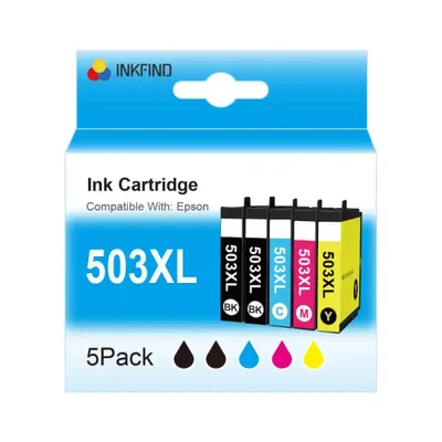 Produktbild von INKFIND 503XL Tinte für Epson503 Epson 503 Epson 503XL Multipack mit 4 Farben (Epson503XL Schwarz *2, Epson 503XL C/M/Y *1) für Epson Expression Home