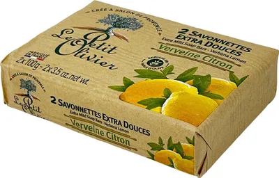 Obrázok produktu pre Le Petit Olivier Extra jemné mydlo - Verbena a citrón, 2x100g