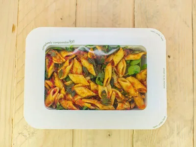 Image de Couvercles en papier Vegware avec fenêtre en PLA, 50 pièces.