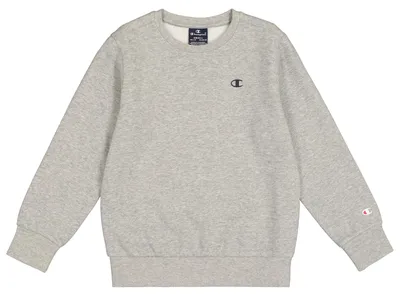 Immagine prodotto di Champion Legacy Basics, felpa girocollo in tessuto tecnico leggero Powerblend, per bambini e ragazzi, colore grigio melange chiaro, taglia 5-6 anni