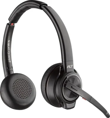 Produktbild von Poly Savi 8220 - Savi 8200 series - Headset - On-Ear - DECT / Bluetooth - kabellos - Adapter USB-A via Bluetooth - Schwarz - Zoom Certified, UC-