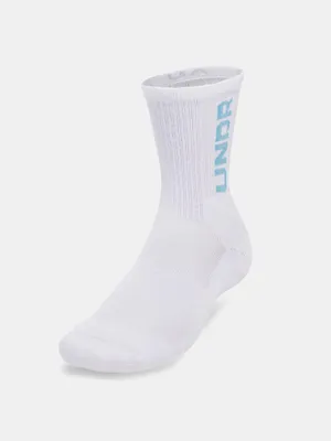 Produktbild von Under Armour Unisex Ua 3-Maker 3Pk Mid-Crew Socken 1373084-103__XL