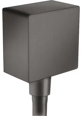 Produktbild von hansgrohe FixFit Wandanschluss Square, mit Rückflussverhinderer, Brushed Black Chrome, 1 Stk.