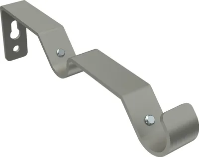 Produktbild von Interdeco Träger mit Abstand 7,5/13,5 cm / Wandhalterung für Gardinenstangen 16 mm Ø, 2-läufig Chrom matt, Typ Olymp