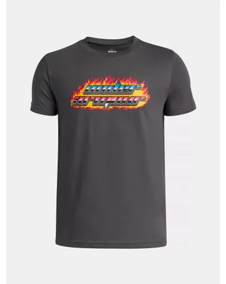 Imagen del producto de Camiseta de manga corta Under Armour UA Flame para niños, color gris