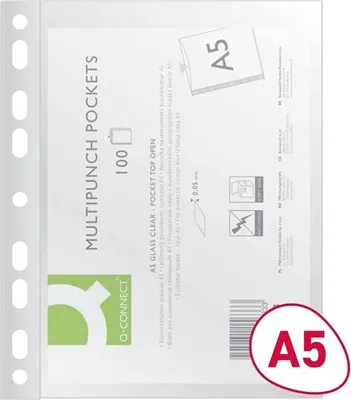 Produktbild von Euroobal Q-CONNECT A5 lesklý 50mic v sáčku
