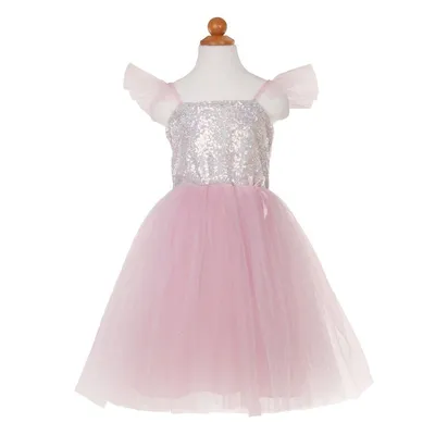 Produktbild von Kinder Prinzessinnenkleid Pailletten rosa mit Tüllrock 2-4 Jahre