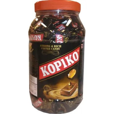 Produktbild von Kopiko Kaffee-Bonbons Classic 800g Dose (einzeln verpackt, Hart-Karamell)
