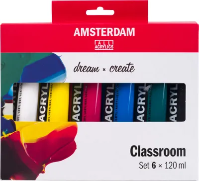 Produktbild von Royal Talens Acrylfarben Lernset Malen 6x120 ml