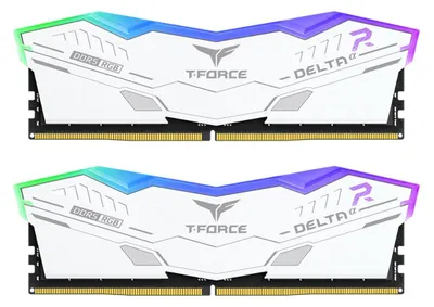 Produktbild von RAM TeamGroup T-Force Delta DIMM 32GB Dual-Kit DDR5-6000 CL30 - RGB White