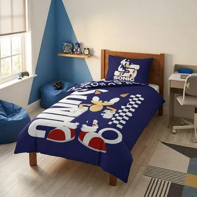 Immagine prodotto di Copertura per letto Super Sonic - 140 x 200 cm - 65 x 65 cm - Cotone poliestere