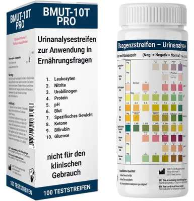 Produktbild von BMUT 10in1 Gesundheitstest Urintest in Ernährungsfragen