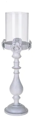 Immagine prodotto di Portacero Decorativo 53 cm in Metallo Bianco