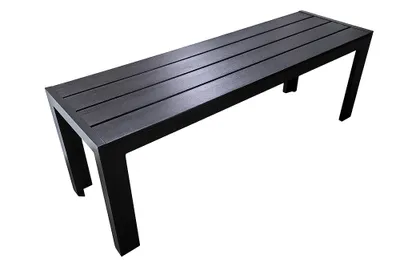 Produktbild von riess-ambiente Moderne Gartenbank DESIGNO 130cm anthrazit schwarz Aluminium wetterfest Outdoor Sitzbank Bank Balkonbank