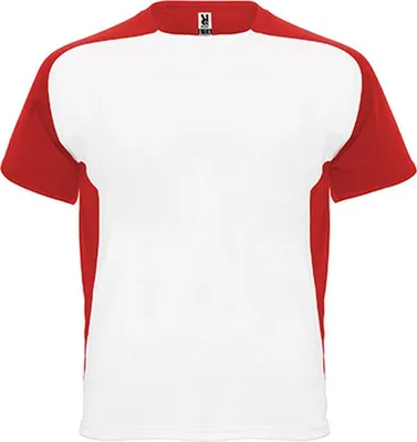 Image de Roly CA6399 | T-Shirt Bugatti Homme - Couleur : White 01/Red 60 - Taille : XL