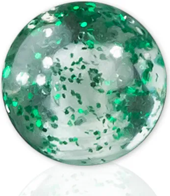 Produktbild von viva-adorno 1,2x4mm Piercing Schraubkugel Ersatzkugel Kunststoff Kunststoff Transparent Glitter Glitzer Innengewinde Z338,grün