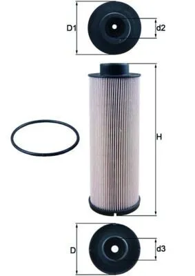 Produktbild von Kraftstofffilter MAHLE KX 73/2D für MAN TGA Filtereinsatz