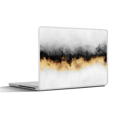 Produktbild von MuchoWow® Laptop Aufkleber Sticker Cover Gold - Chic - Abstrakt - Schwarz - Weiß - Luxus 36.5x27.5 cm - Laptop-Sticker