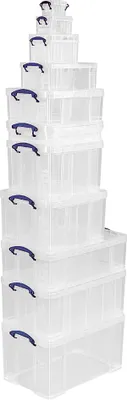 Produktbild von Really Useful Box Aufbewahrungsbox 0,3 l transparent 12,0 x 8,5 x 6,5 cm