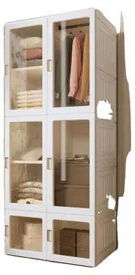 Obrázek produktu pro Skříň, moderní design, snadná montáž, BÍLÁ