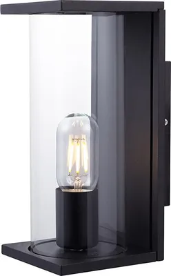 Immagine prodotto di V-TAC Applique LED per esterni - attacco E27 - IP44 - vetro trasparente - nero opaco