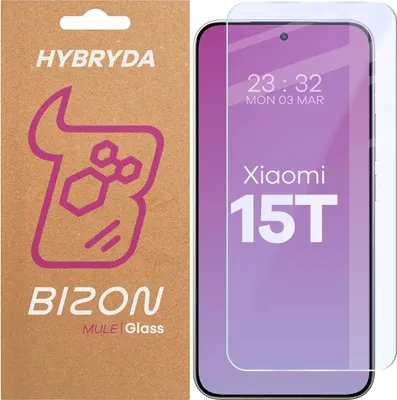 Produktbild von Flexibles Hybridglas für Xiaomi 15T, Bizon Glass Mule