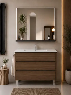 ORIGEN BATH IMPERIA Badmöbel mit Waschbecken 90x45 cm, Tea-Esche