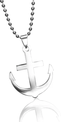Produktbild von Halskette Edelstahl Anker Anchor Anhänger Herren Damen mit Kugelkette