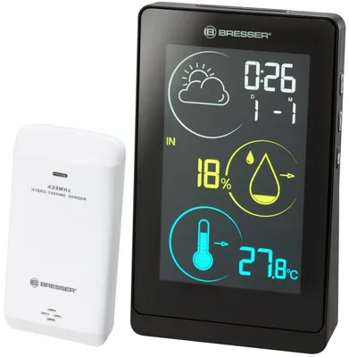 Produktbild von Bresser Meteo H Wetterstation Schwarz  Schwarz One Size
