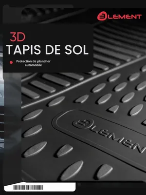 Image de ELEMENT Tapis de sol 3D en caoutchouc compatibles avec Lexus GX, à partir de 2013 | 5 pièces