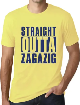 Produktbild von Herren Grafik T-Shirt Direkt aus Zagazig – Straight Outta Zagazig – Öko-Verantwortlich Vintage Jahrgang Kurzarm Lustige Druck Geburtstag Geschenk Mann