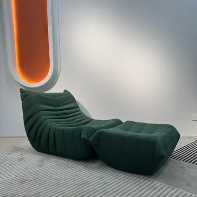 Produktbild von Sofa mit Hocker Polstermöbel Sessel Relaxsofa Wohnzimmersofa Grün