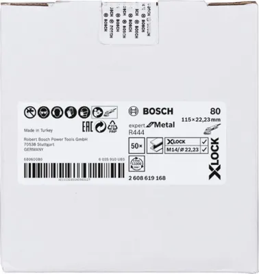 Produktbild von X-LOCK Fiberschleifscheibe, Ø115 mm, K 80, R444, Expert for Metal, 1 Stk.