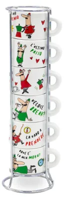 Immagine prodotto di Bialetti Set 6 Tassen Italia mit Metallgestell