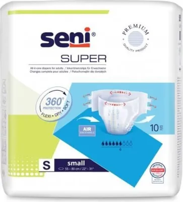 Zdjęcie produktu dla Seni Super Pieluchomajtki dla dorosłych S, 10 sztuk