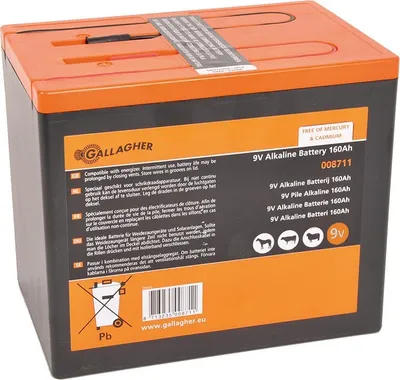 Produktbild von Gallagher Powerpack Alkaline Batterie 9V/160Ah - 190x125x160mm