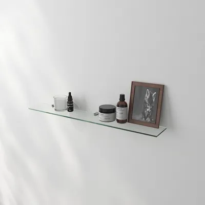 Produktbild von AQUABATOS Duschregale 70 x 11x 0.6 cm Glasregal aus Sicherheitsglas, Klarglas Wandregal, Badregal